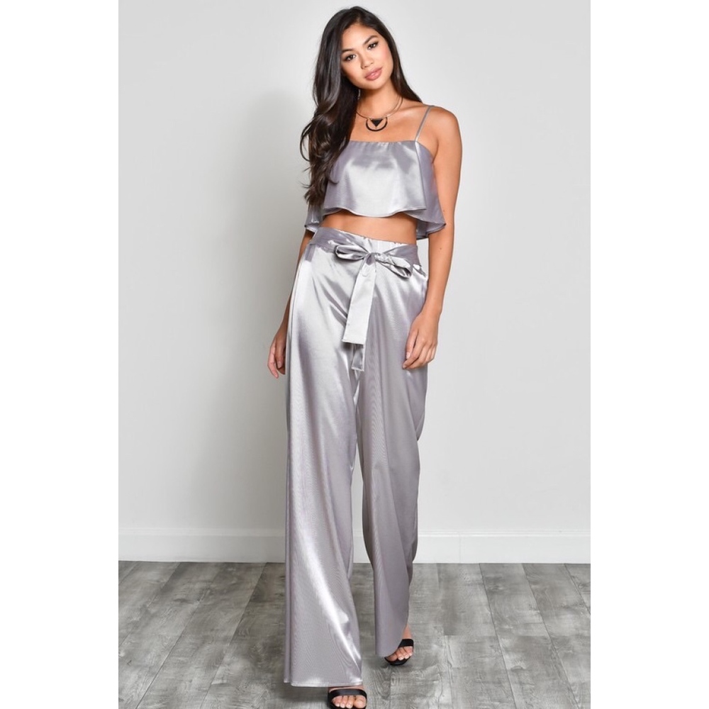 Silver Pin Stripe Set